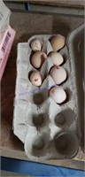 7 Fertile Bearded Silkie Eggs - Paint & Bbs