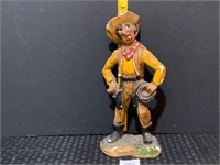 Vintage 1940s EJ Borman Tuff Guy Chalkware Cowboy