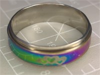 Stainless steel fidget ring size 11.5