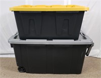 Large Totes Plastic with Lids (2)
