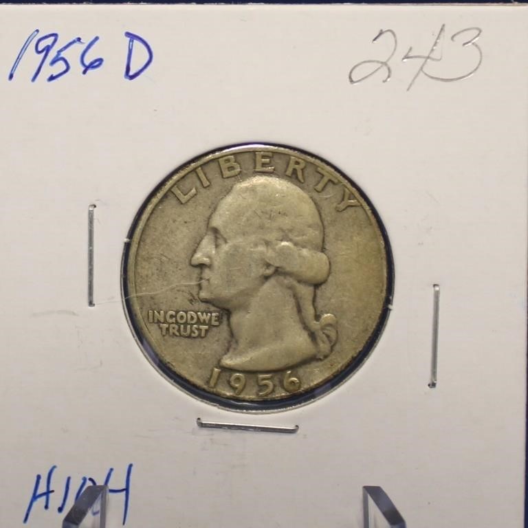 1956 D Washington Quarter