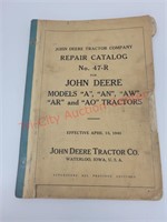 1940 A and AR tractor repair parts catalog 47-R