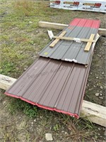313 LF Bright Red Metal Roofing