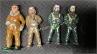 Four 1930's Barclay Manoil metal soldier figures