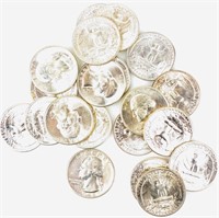 Coin 20 Washington Quarters Gem BU 1939-1949