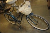 EARLY HUFFY WOMAN'S BIKE WITH BASKET