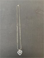 Austrian Diamond Crystal Heart Necklace.