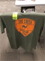 military green creek drinking team shirt x-large