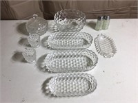 Fostoria glass trays, bowls, shakers