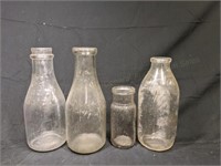 Group of early Milk Bottles