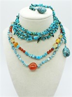 Carnelian & Turquoise Necklaces