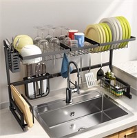 Over The Sink Dish Drying Rack, Black