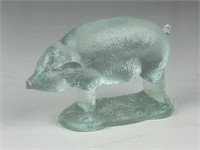 Cool old glass Pig paperweight