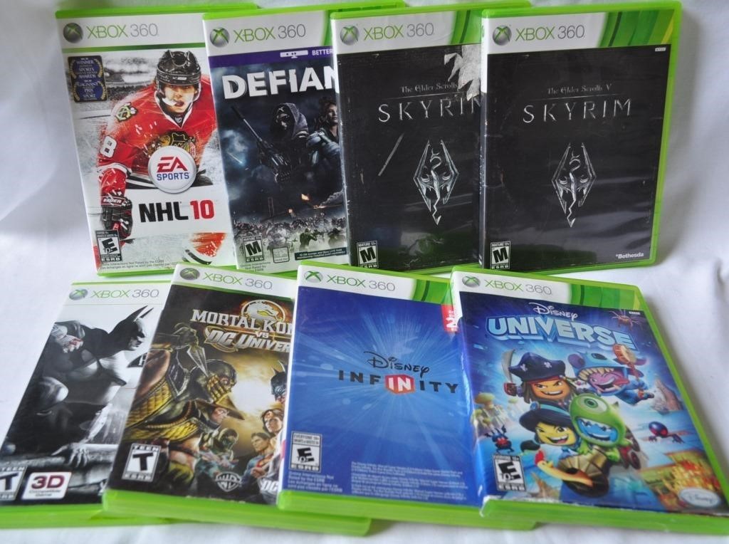 Lot of 8 XBox 360 games without Manuals