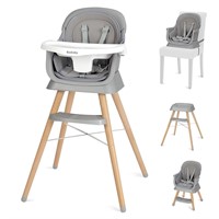 $110  Portable Baby High Chair, 6-in-1 - Grey