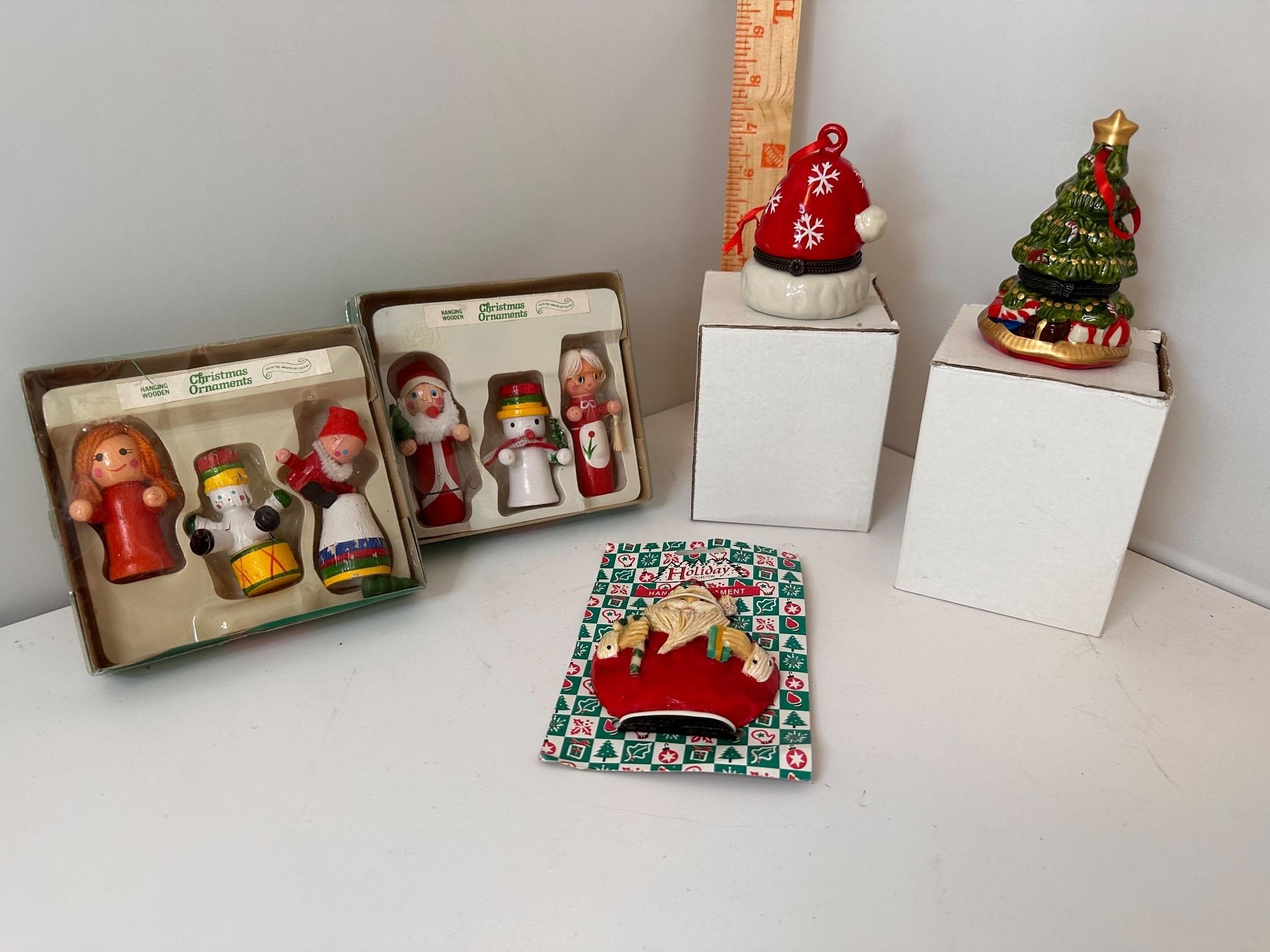 Vintage wooden Christmas ornaments