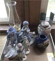 Lot of porcelain figures and more