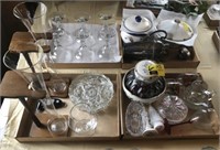 2 tray lots of miscellaneous glass