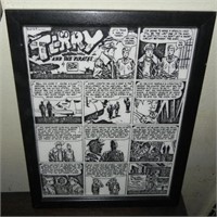 Vtg Framed Terry & The Pirates Comic Strip COPY