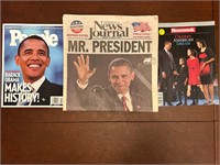 President Obama: Ephemera News paper - Magazine