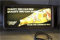 Miller lighted wall sign