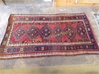 Well Used Hand Woven Middle Eastern Rug
