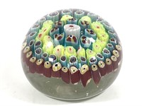 Millefiori Art Glass Paperweight