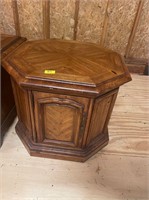 drum table octagonal table side table vintage