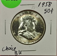 1958 Franklin Half Dollar Ch. BU