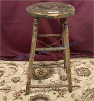 25 inch antique primitive stool