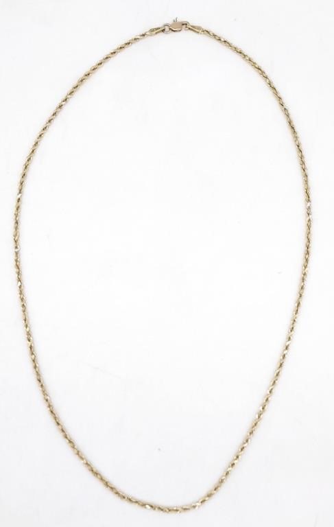 (KC) 10K Yellow Gold Rope Chain Necklace