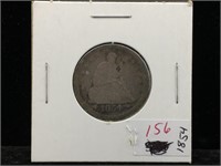 1854 Seated Liberty Quarter in Flip