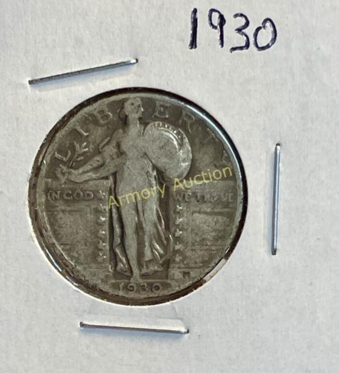 1930 SILVER STANDING LIBERTY QUARTER