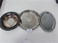 Large Silver Serving Trays
