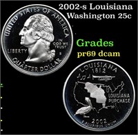 Proof 2002-s Louisiana Washington Quarter 25c Grad