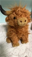 Highland cow plush sits 10 inches tall so fluffy!