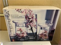 3 glass vases, Terra