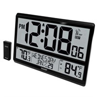 4 Numbers  Sharp Atomic Clock - Jumbo 3 - Indoor/O