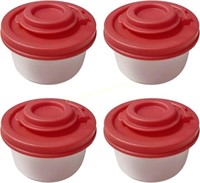 4 Pack Small Salt and Pepper Shakers (Red)