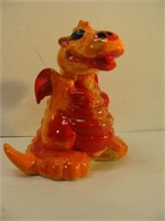 Orange Ceramic Dragon Bank