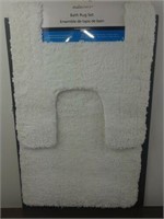 Mainstays 2 Piece Bathroom Rug Set White