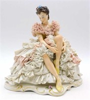 Heinz Schaubach Porcelain Dresden Lace Ballerina.