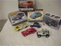 Model Cars- Firebird, Jeep, Bug, Nova