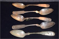 5 Sterling Table Spoons (Monogrammed) 133g