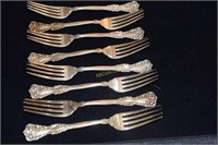 8 Sterling Table Forks (No Monogram), 323g
