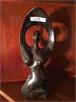 Wooden Hand Carved Woman Figurine
