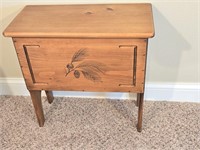 Carved Wood Mitten Chest