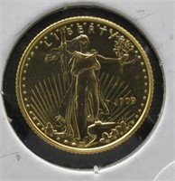1999 $5 1/10 Ounce Gold Coin.