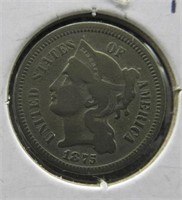 1875 3 Cent Nickel.
