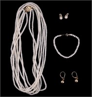 14K Gold, Pearls, & Diamond Jewelry